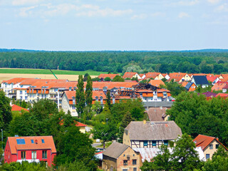 Über den dächern einer historischen Altstadt 