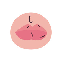 mouth free form style icon vector design