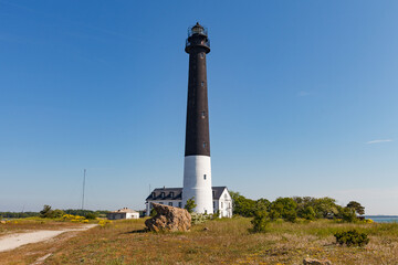 High lighthouse Sorve is the most recognizable sight on Saaremaa island in Estonia