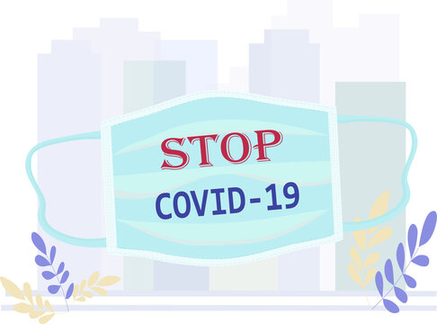 In the big city, people are in danger of being infected with the Koranovirus. Protect yourself and others - wear a medical mask. To protect against viral diseases, environmental and air pollution