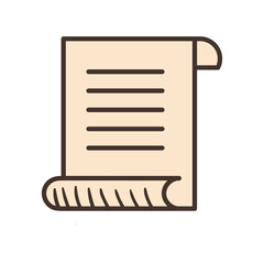 document paper line and fill style icon vector design