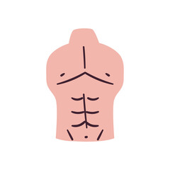 male abs free form style icon vector design