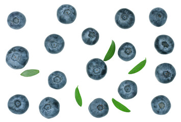 Blueberries isolated on white background