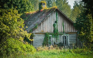 Old abandoned house in the village