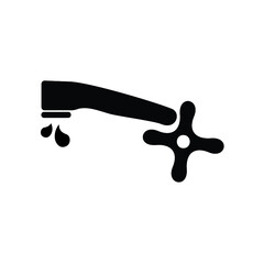 Faucet vector icon. Tap sign. Bathroom symbol
