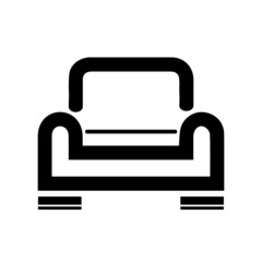 Modern luxury black sofas and couches furniture icons set for living room vector illustration