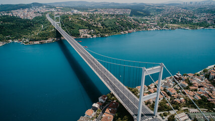 İstanbul Fatih Sultan Mehmet Bridge drone shot © Gokhan