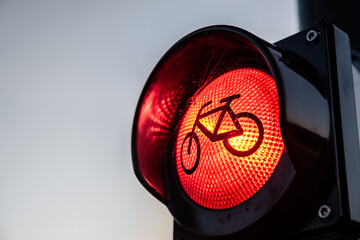 Red signal for cyclists. © Anna