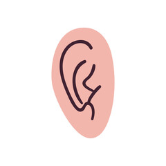 ear free form style icon vector design