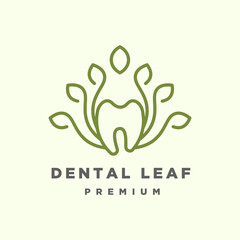 Dental leaf logo template