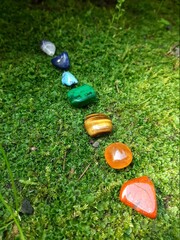 necklace on green grass
