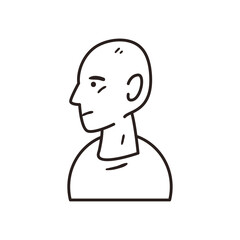 Man side view line style icon vector design