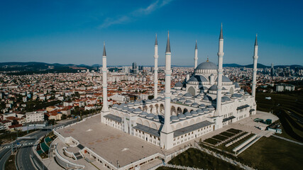 İstanbul Camlica mosque arial shot