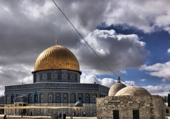 Obraz premium A view of the Dome of the Rock in Jerusalem