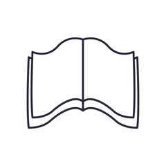 open book line style icon vector design