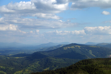 Fototapeta na wymiar Summer carpathian mountain landscape