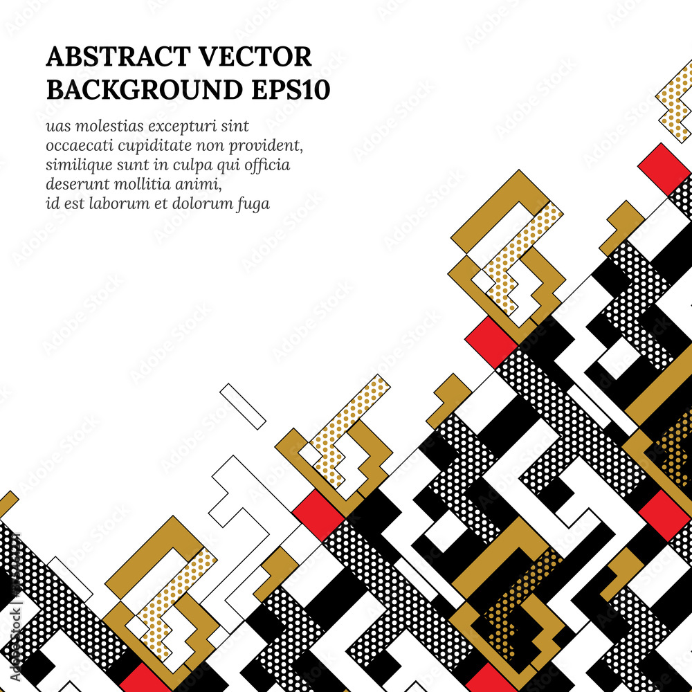 Poster abstract geometric pattern of simple shapes. texture from the dots. active upward movement. space fo