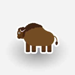 Happy Bison cartoon character