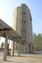 Fototapeta na wymiar industrial building cooling tower