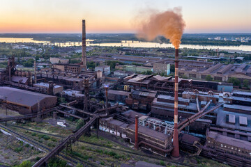 Aerial view of the old metallurgical plant