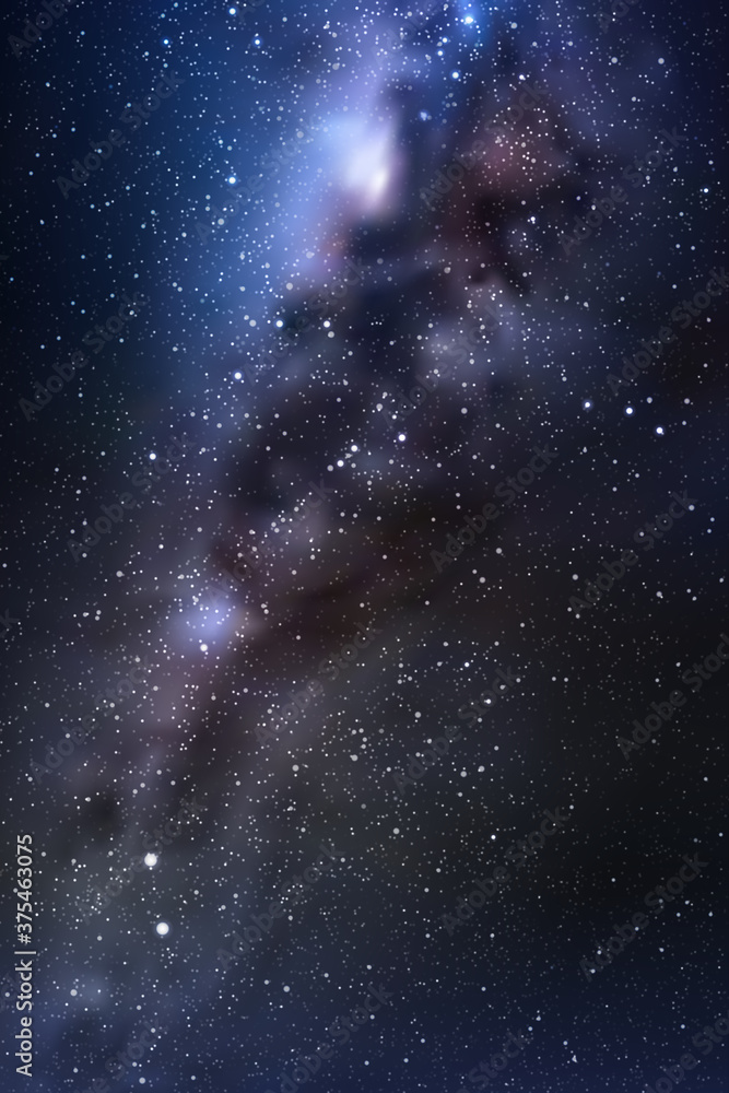 Wall mural night starry sky and milky way. stars and nebula. space background