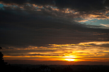 Fototapeta na wymiar wschód słońca na kaszubach