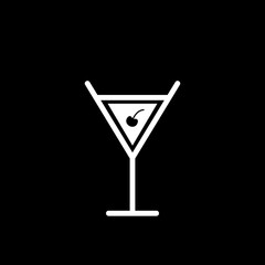 Cocktail vector icon, drink icon