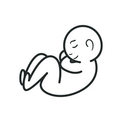 Cute baby line style icon vector design