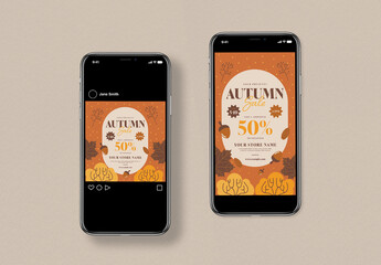 Autumn Sale Social Media Post Layout