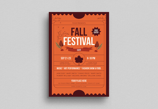 Autumn Festival Flyer Layout