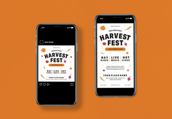 Harvest Festival Social Media Layout