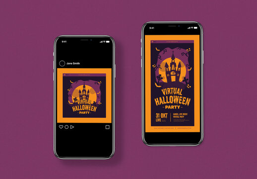 Halloween Party Social Media Layout