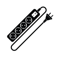 Extension cord icon, vector illustration