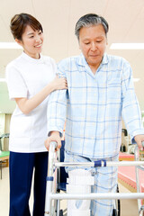 Obraz premium リハビリをする患者