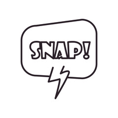 snap bubble line style icon vector design