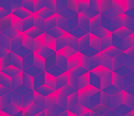 Abstract seamless Colorful cubes Background