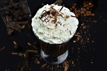 coffee latte with ice cream