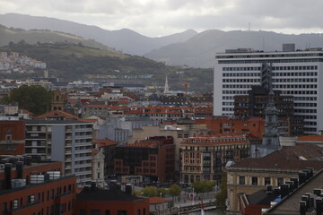 Urban view in the city of Bilbao