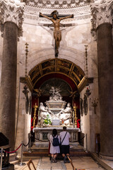 The interior of the ancient Cathedral of Saint Domnius in Split, Croatia
