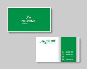Simple business card template with clean basic geometric design. Vector creative ilustration.