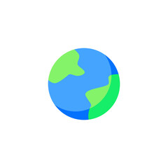 earth color icon. world sphere vector