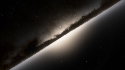 Stars in sky, starry night starlight shine of milky way, space cosmic background, starry background 3d render