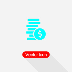 Coins Icon, Money Icon, Finance Icon Vector Illustration Eps10