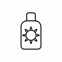 Outline sunscreen icon.Sunscreen vector illustration. Symbol for web and mobile