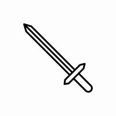 Fototapeta premium Outline sword icon.Sword vector illustration. Symbol for web and mobile