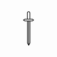 Outline sword icon.Sword vector illustration. Symbol for web and mobile
