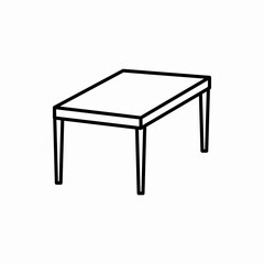 Outline table icon.Table vector illustration. Symbol for web and mobile