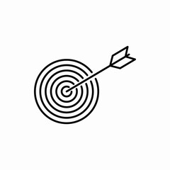 Outline target icon.Target vector illustration. Symbol for web and mobile