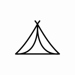 Outline tent icon.Tent vector illustration. Symbol for web and mobile