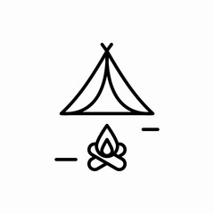 Outline tent icon.Tent vector illustration. Symbol for web and mobile